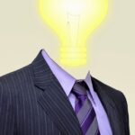 light, businessman, idea