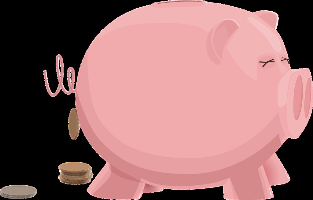piggy bank, coins, financial